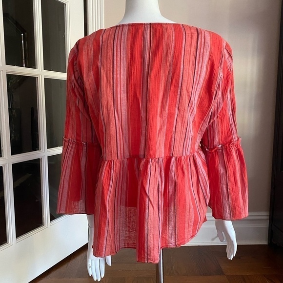 Cute Orange Boho Style Top - Picture 3 of 3